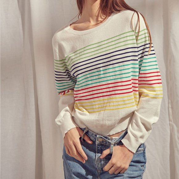 Storia colorful stripe sweater - Picture 1 of 6